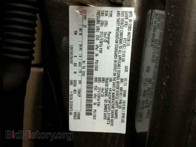 2015 FORD FOCUS - VIN: 1FADP3F2XFL310872 - Фото 10