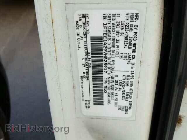 1997 FORD ECONOLINE - VIN: 1FTEE1429VHB28917 - Фото 10
