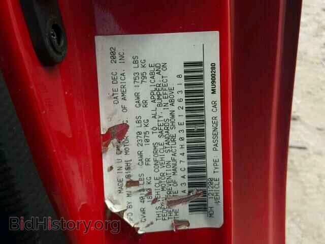 2003 MITSUBISHI ECLIPSE - VIN: 4A3AC74H03E126318 - Photo 10