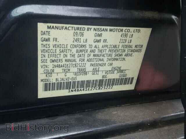 2007 NISSAN MAXIMA - VIN: 1N4BA41E27C825222 - Фото 10