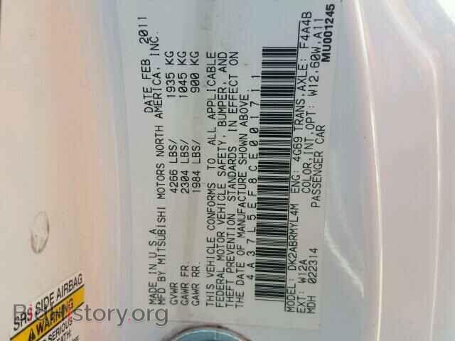 2012 MITSUBISHI ECLIPSE - VIN: 4A37L5EF8CE001711 - Фото 10