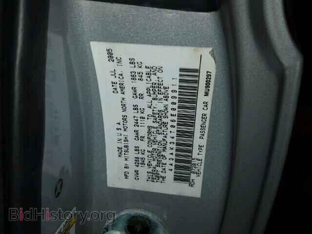 2006 MITSUBISHI ECLIPSE - VIN: 4A3AK34T06E009911 - Photo 10