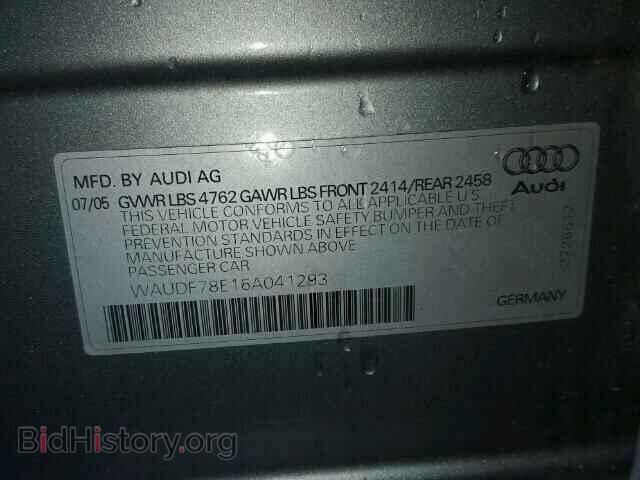 2006 AUDI A4 - VIN: WAUDF78E16A041293 - Photo 10