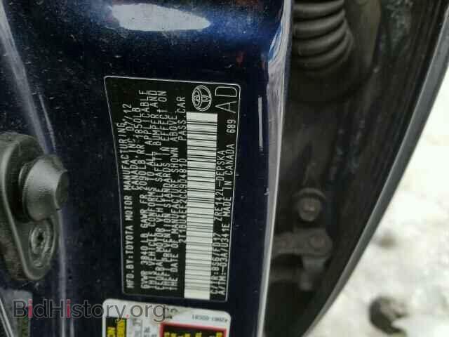 2012 TOYOTA COROLLA - VIN: 2T1BU4EE2CC904810 - Фото 10