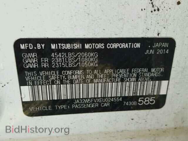 2014 MITSUBISHI EVO - VIN: JA32W5FVXEU024554 - Фото 10
