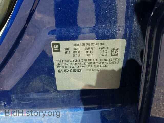 2012 CHEVROLET SONIC - VIN: 1G1JA5SH9C4220258 - Фото 10