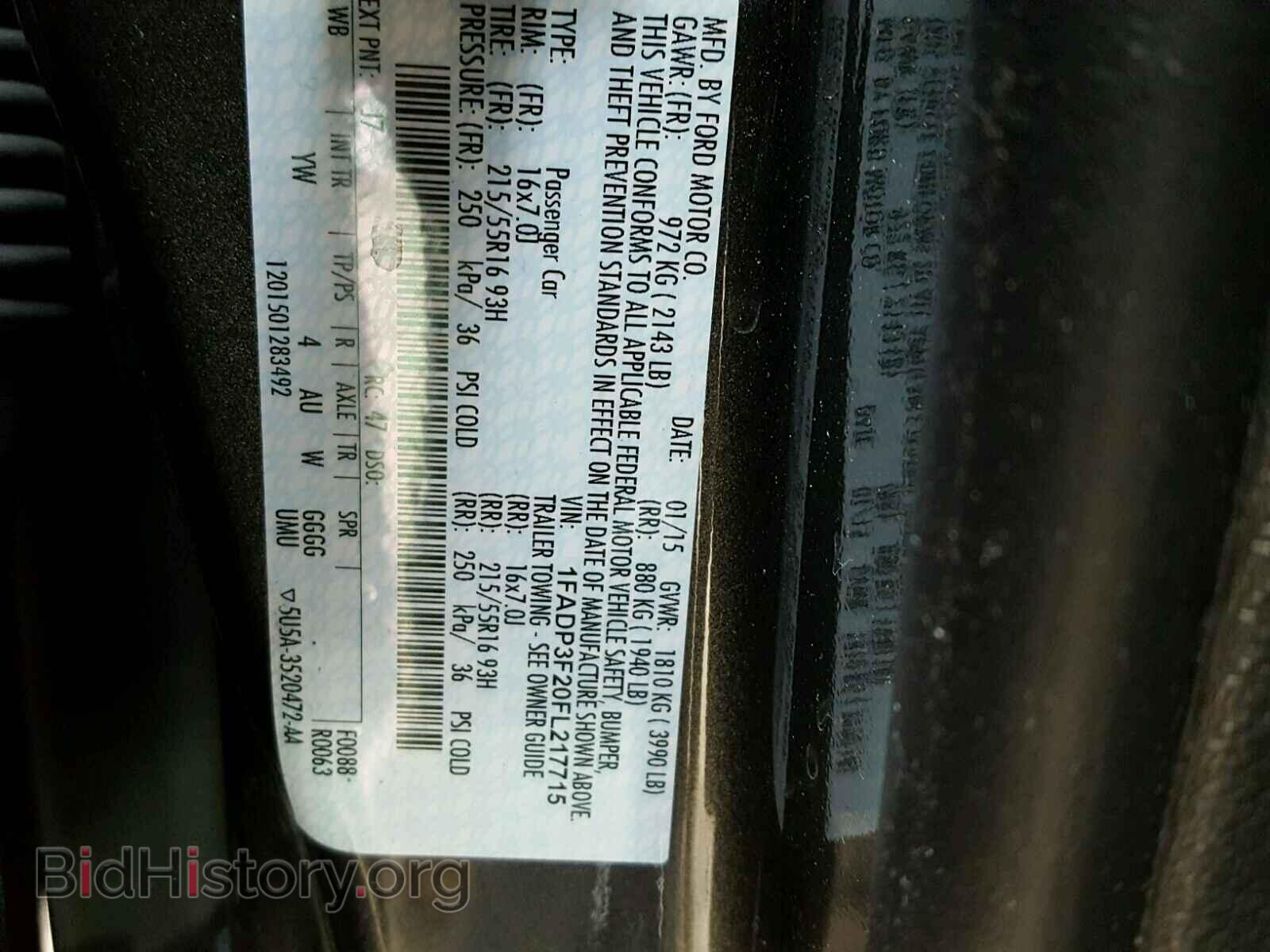 2015 FORD FOCUS - VIN: 1FADP3F20FL217715 - Фото 10