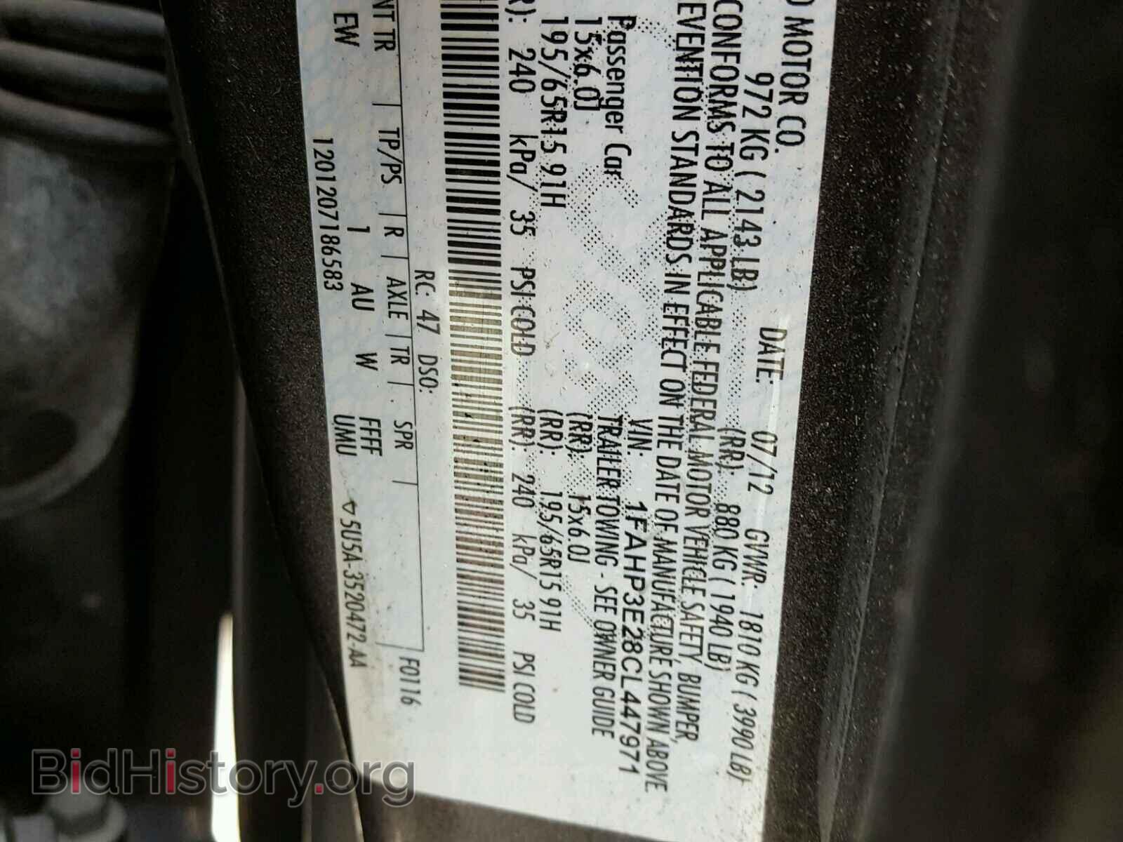 2012 FORD FOCUS - VIN: 1FAHP3E28CL447971 - Photo 10