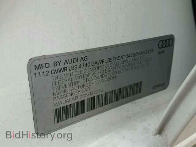 2013 AUDI A4 - VIN: WAUAFAFL2DN032240 - Фото 10