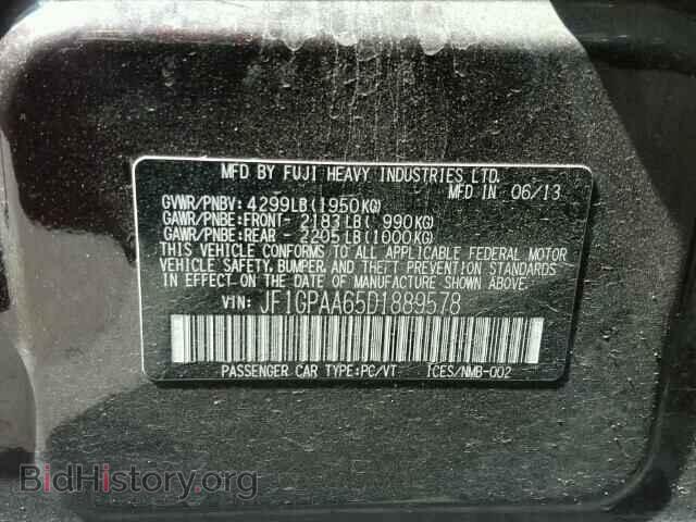 2013 SUBARU IMPREZA - VIN: JF1GPAA65D1889578 - Фото 10