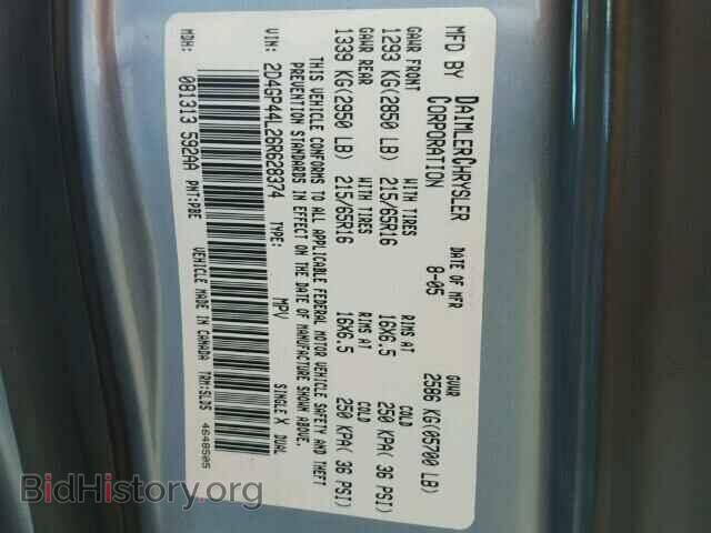 2006 DODGE CARAVAN - VIN: 2D4GP44L26R628374 - Фото 10