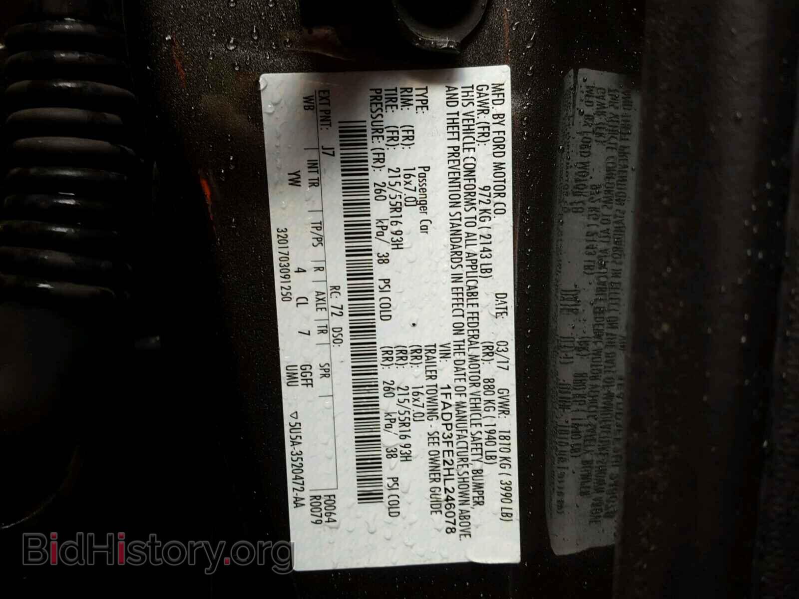 2017 FORD FOCUS - VIN: 1FADP3FE2HL246078 - Photo 10