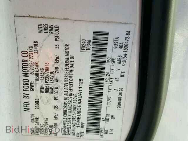 2010 FORD EXPLORER - VIN: 1FMEU6DE6AUA11125 - Photo 10