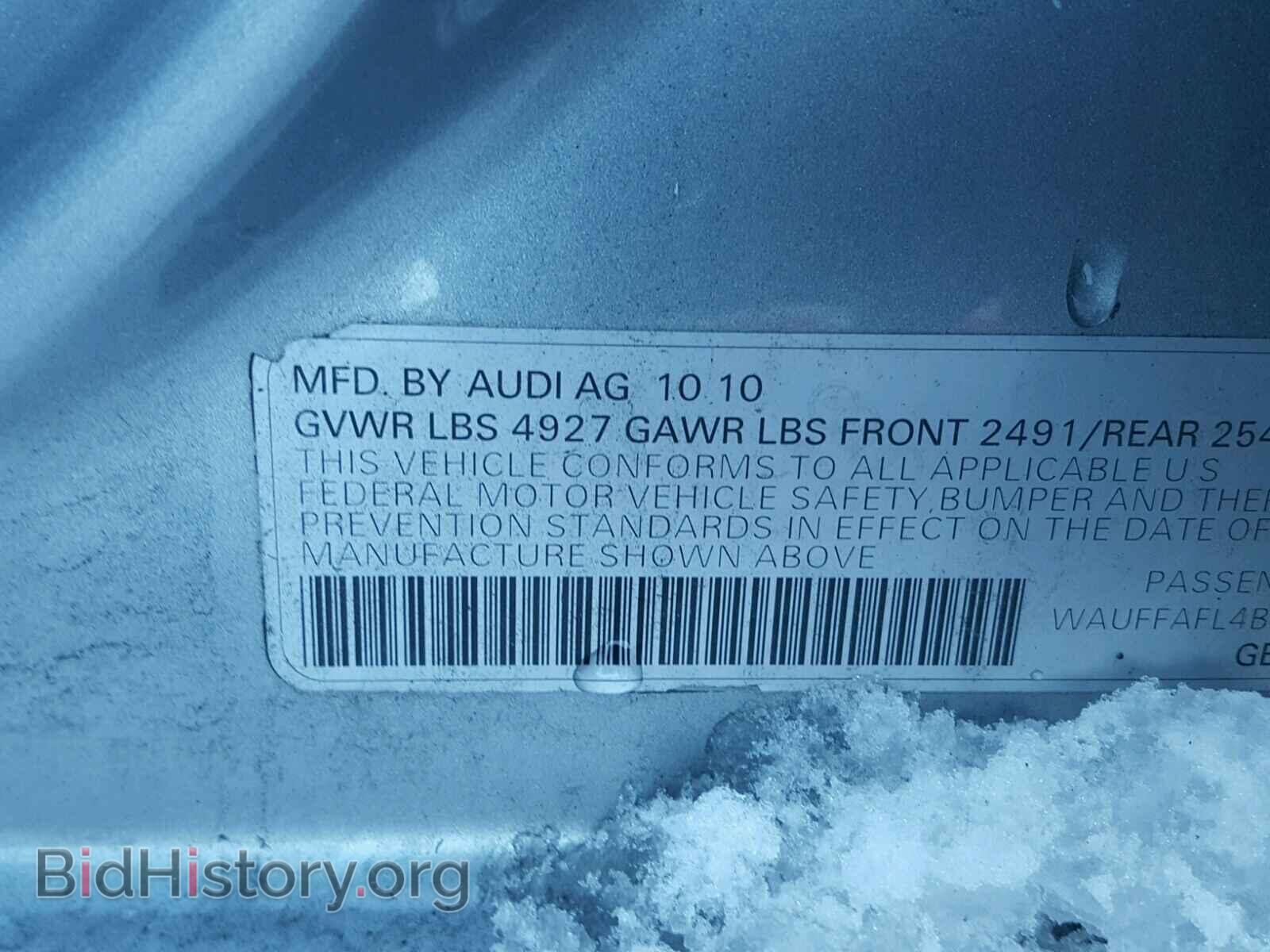 2011 AUDI A4 - VIN: WAUFFAFL4BN026247 - Photo 10