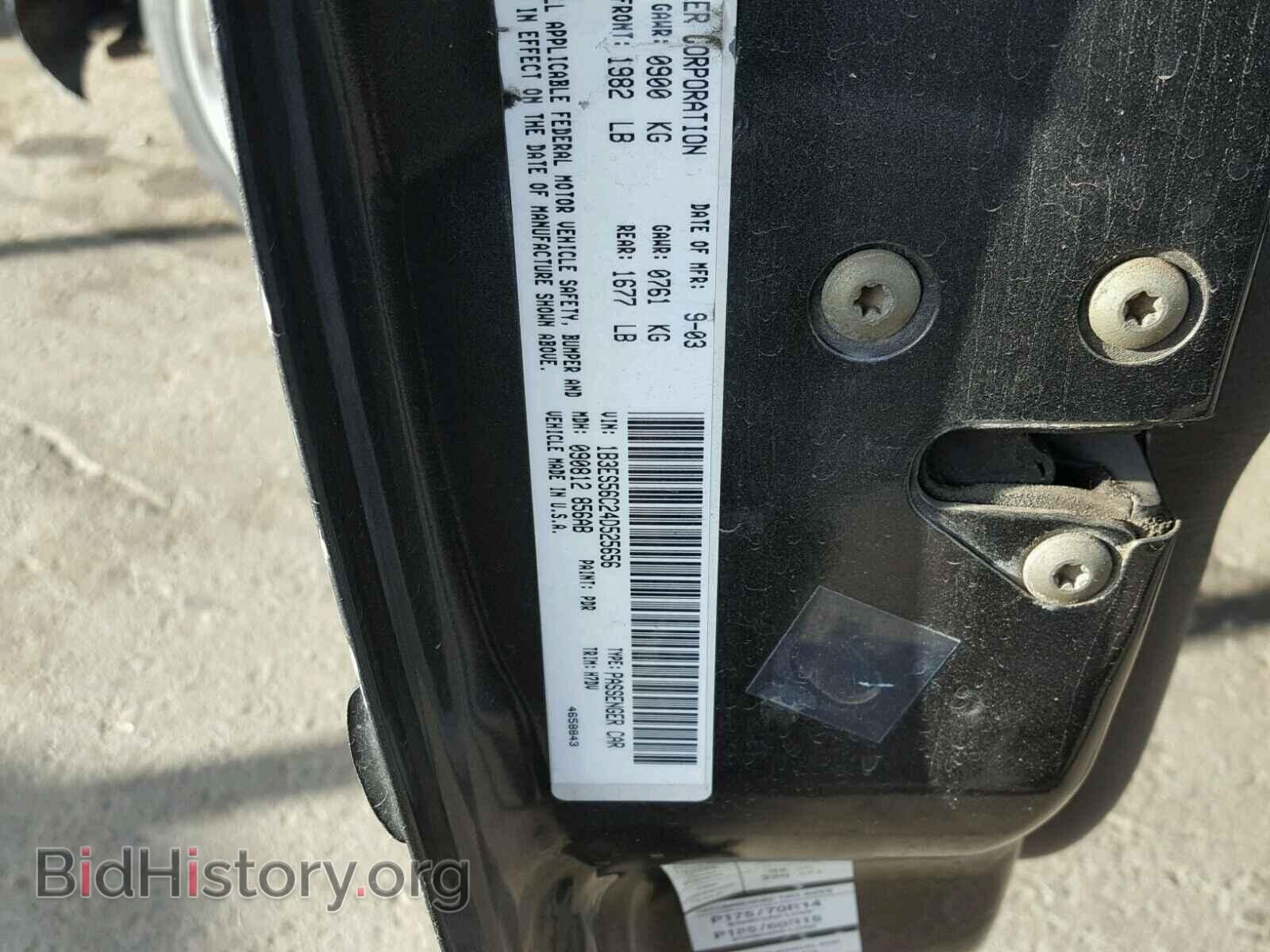 2004 DODGE NEON - VIN: 1B3ES56C24D525656 - Фото 10