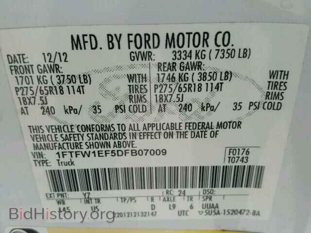 2013 FORD F150 - VIN: 1FTFW1EF5DFB07009 - Photo 10