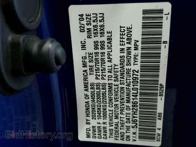 2004 HONDA ELEMENT - VIN: 5J6YH28614L010972 - Photo 10