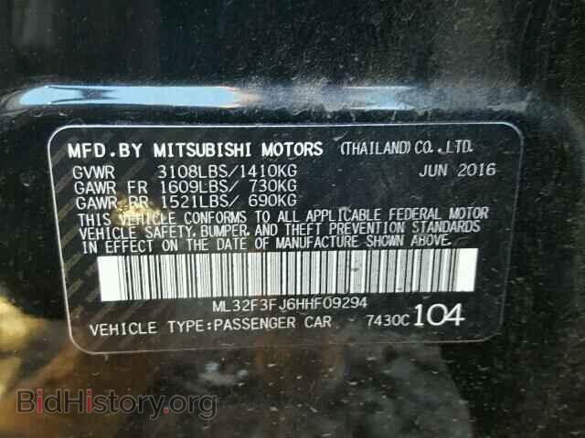2017 MITSUBISHI MIRAGE - VIN: ML32F3FJ6HHF09294 - Фото 10