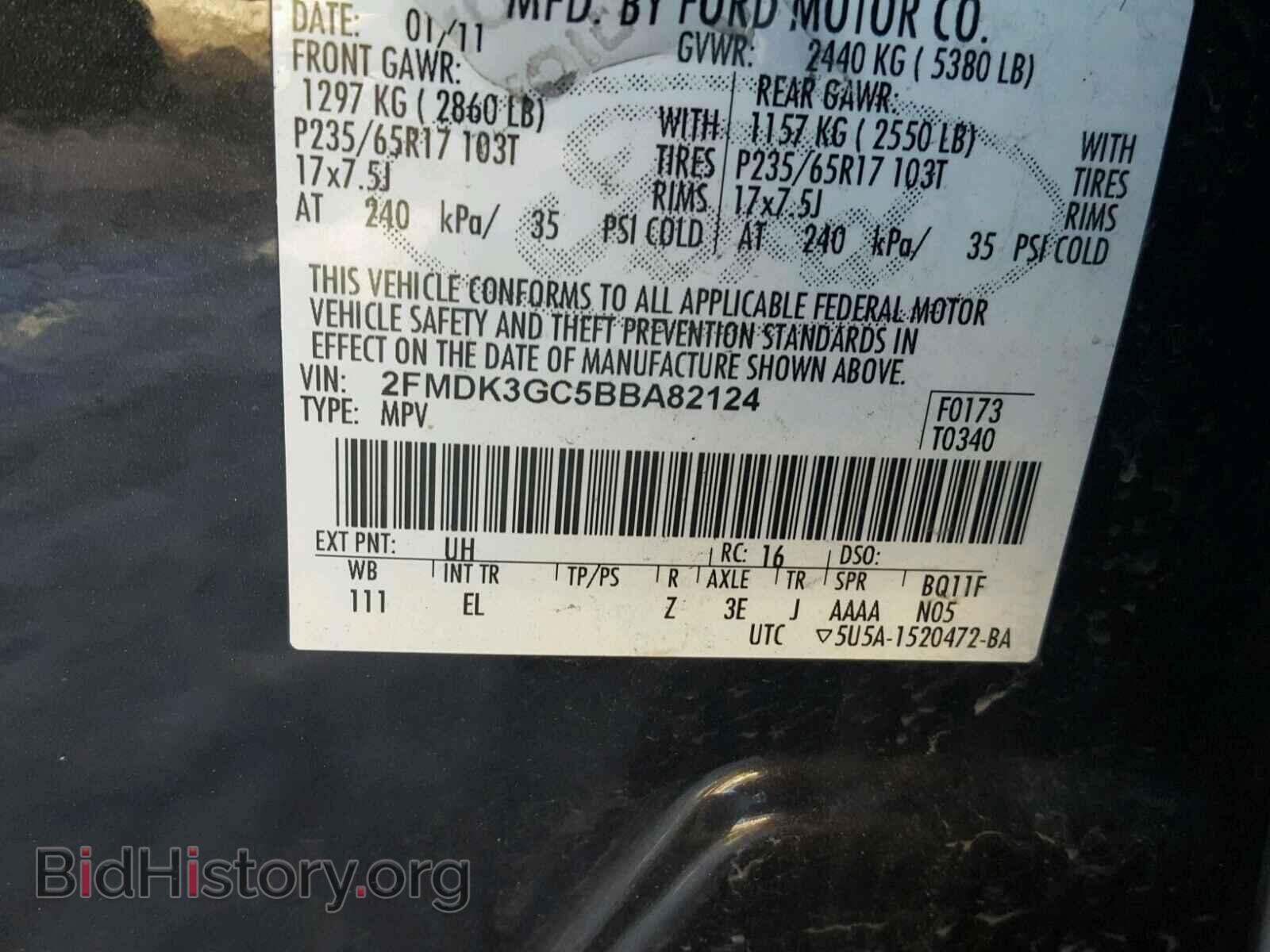 2011 FORD EDGE - VIN: 2FMDK3GC5BBA82124 - Photo 10