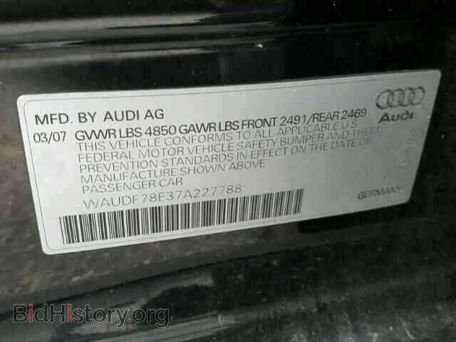 2007 AUDI A4 - VIN: WAUDF78E37A227788 - Фото 10
