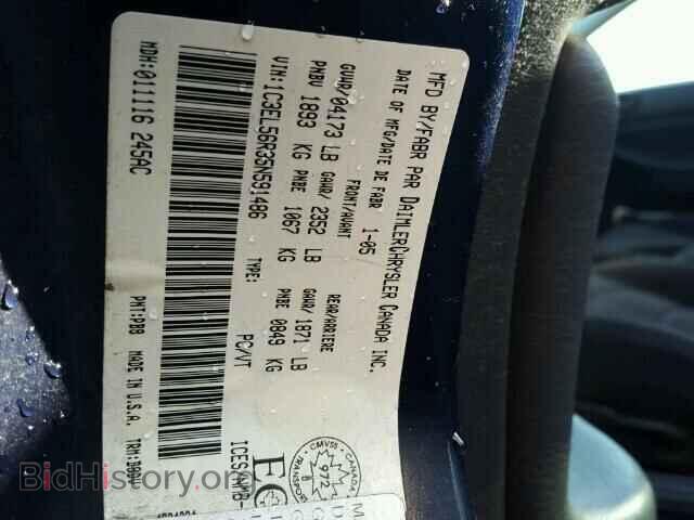 2005 CHRYSLER SEBRING - VIN: 1C3EL56R35N591486 - Фото 10