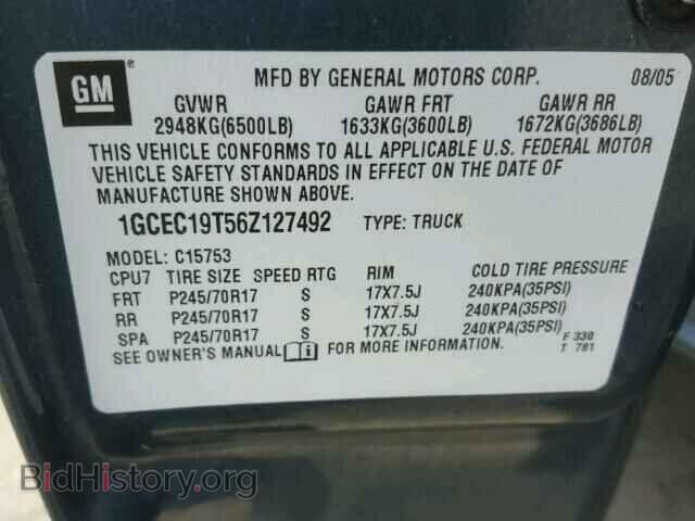 2006 CHEVROLET SILVERADO - VIN: 1GCEC19T56Z127492 - Фото 10
