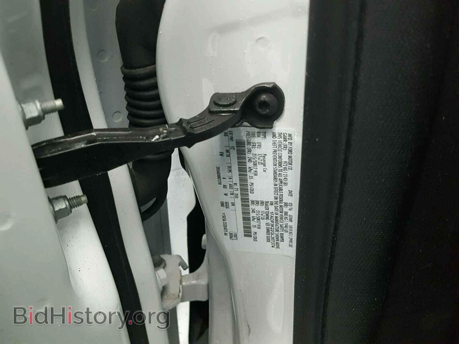 2016 FORD FOCUS - VIN: 1FADP3K22GL307374 - Фото 10