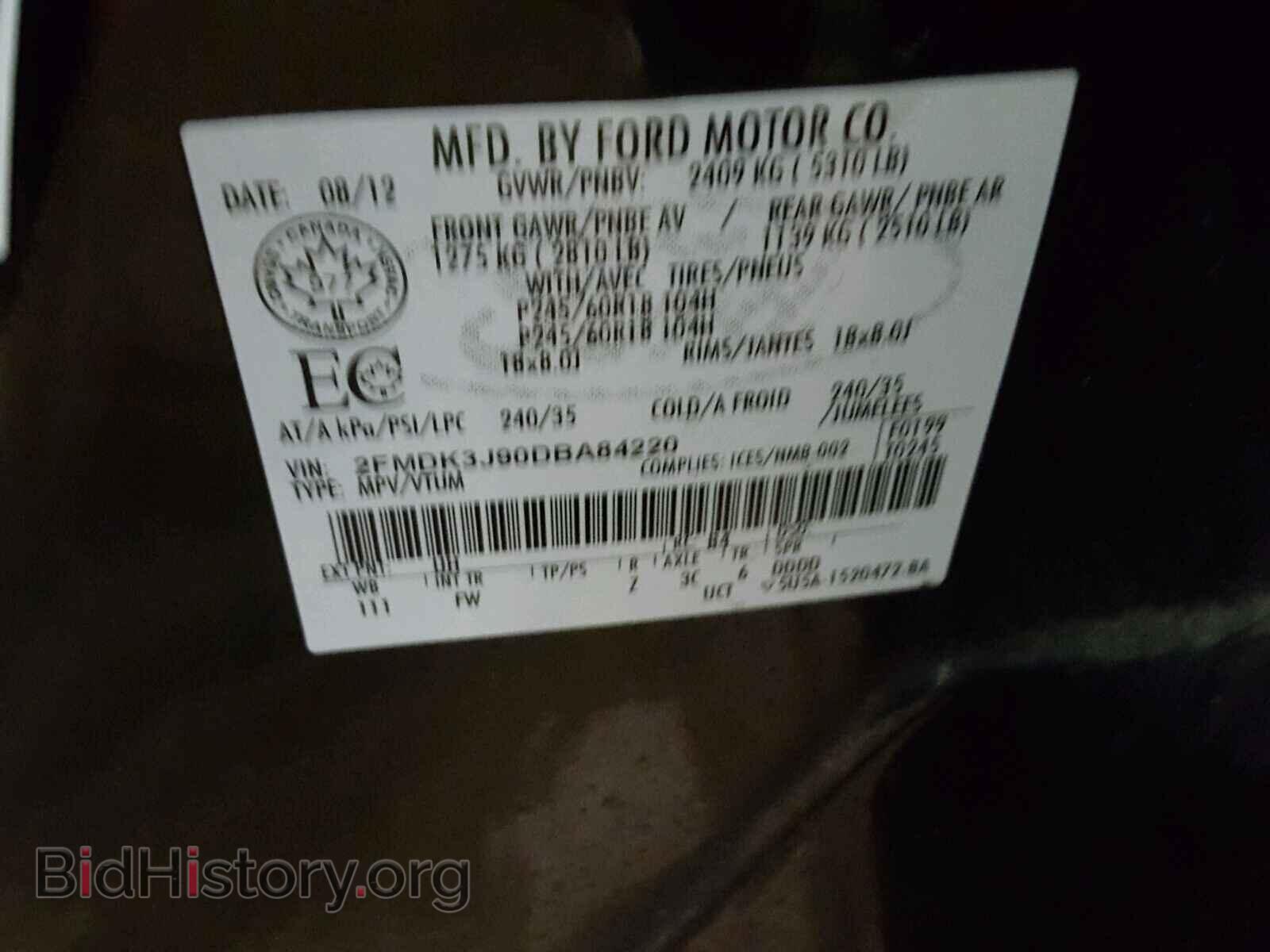 2013 FORD EDGE - VIN: 2FMDK3J90DBA84220 - Photo 10