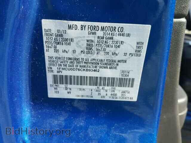 2012 FORD ESCAPE - VIN: 1FMCU0D76CKB93462 - Photo 10