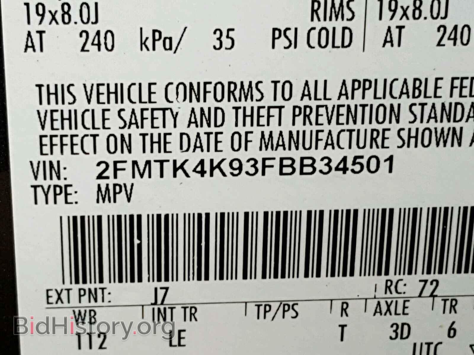 2015 FORD EDGE - VIN: 2FMTK4K93FBB34501 - Фото 10