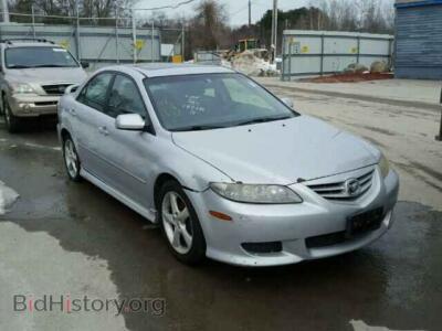 2005 Mazda 6 MAZDA6I, gray — VIN 1YVHP80C955M06600, Copart