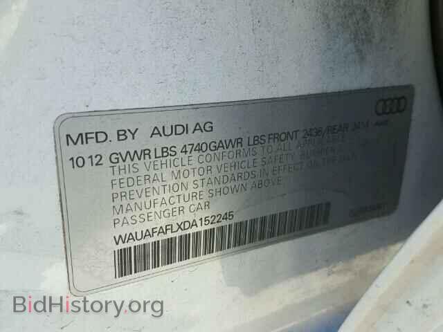 2013 AUDI A4 - VIN: WAUAFAFLXDA152245 - Фото 10