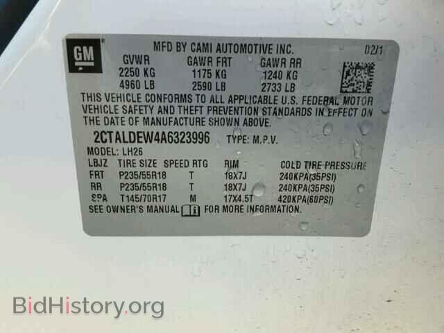 2010 GMC TERRAIN - VIN: 2CTALDEW4A6323996 - Фото 10