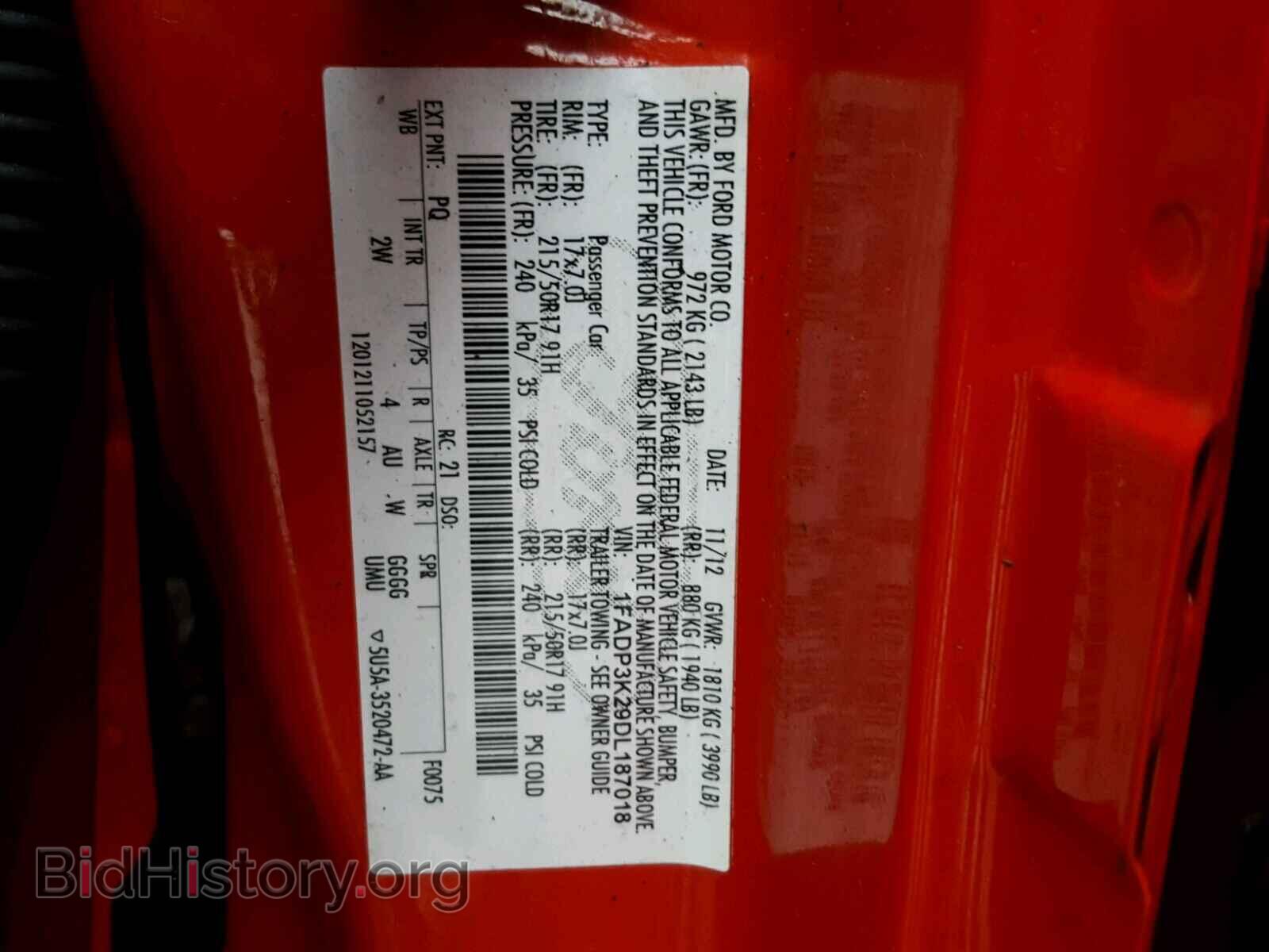 2013 FORD FOCUS - VIN: 1FADP3K29DL187018 - Photo 10