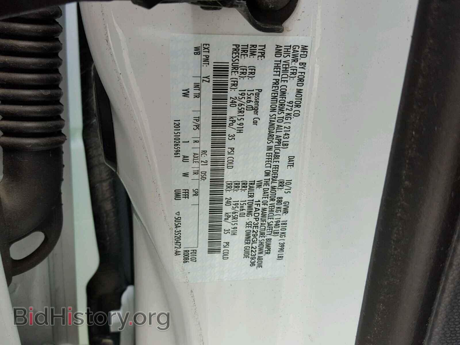 2016 FORD FOCUS - VIN: 1FADP3E29GL223936 - Photo 10