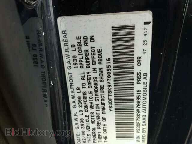 2000 SAAB 9 3 - VIN: YS3DF78K9Y7009516 - Фото 10