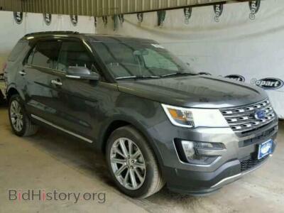 2016 Ford EXPLORER Explorer L, gray — VIN 1FM5K7F82GGA74376, Copart