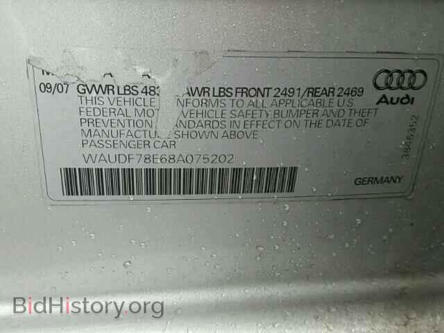 2008 AUDI A4 - VIN: WAUDF78E68A075202 - Фото 10
