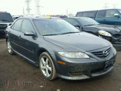 2005 Mazda 6 MAZDA6S, gray — VIN 1YVHP80D255M21027, Copart
