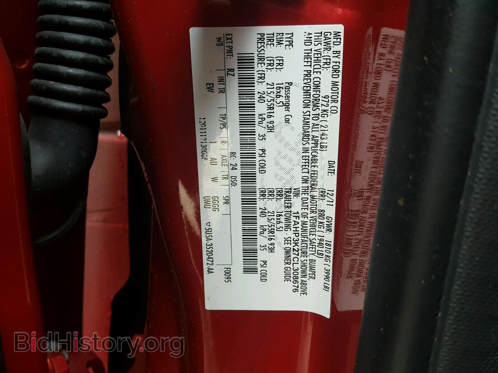 2012 FORD FOCUS - VIN: 1FAHP3K27CL308676 - Photo 10