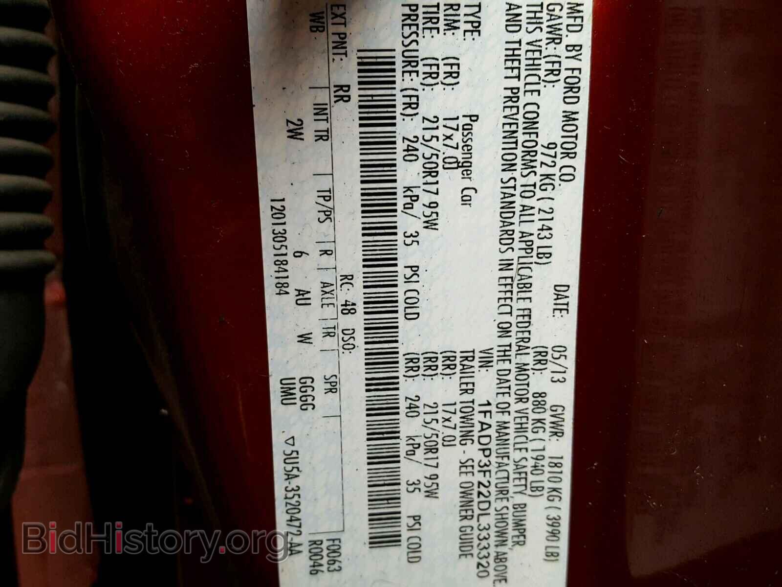 2013 FORD FOCUS - VIN: 1FADP3F22DL333320 - Фото 10