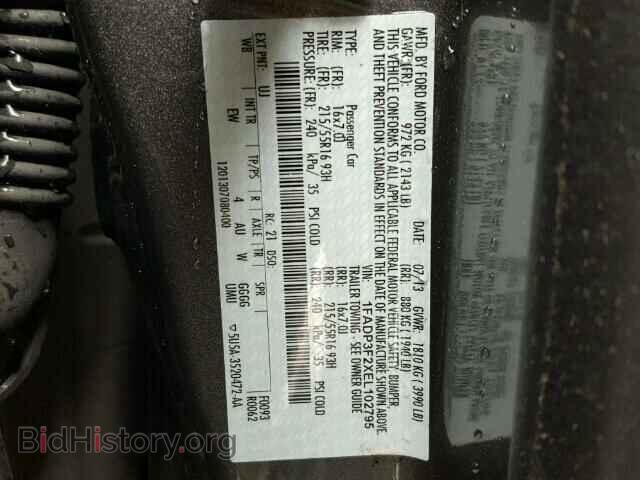 2014 FORD FOCUS - VIN: 1FADP3F2XEL102795 - Фото 10