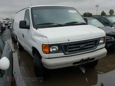 2007 Ford ECONOLINE, white — VIN 1FTNE14W77DA89032, Copart