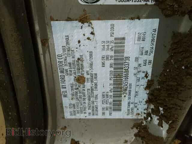 2006 FORD FREESTAR - VIN: 2FMZA51686BA33738 - Фото 10