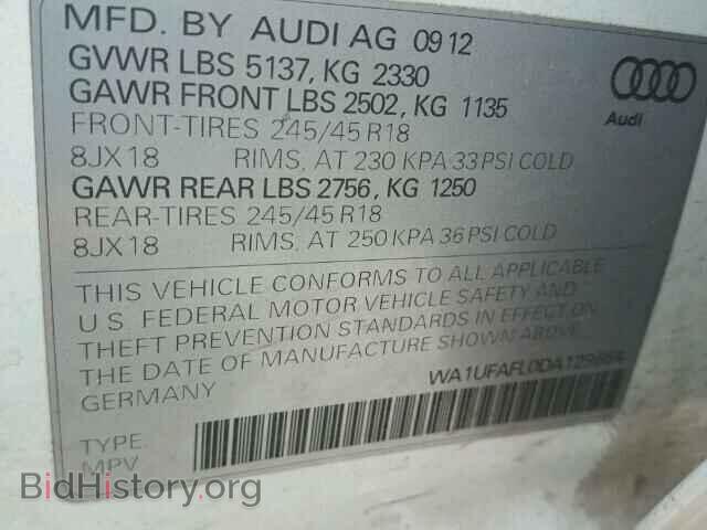 2013 AUDI A4 - VIN: WA1UFAFL0DA129664 - Фото 10