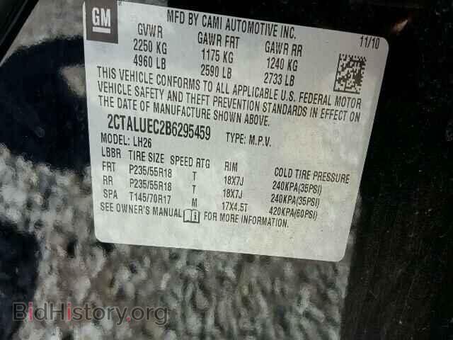2011 GMC TERRAIN - VIN: 2CTALUEC2B6295459 - Фото 10