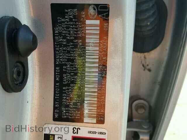 2012 TOYOTA COROLLA - VIN: 2T1BU4EE3CC890321 - Фото 10