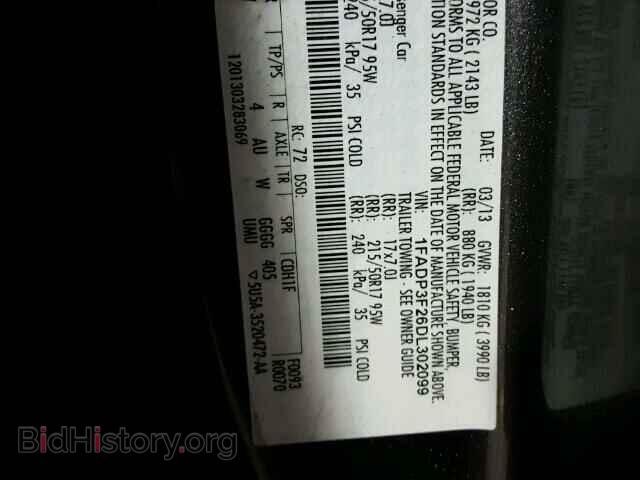 2013 FORD FOCUS - VIN: 1FADP3F26DL302099 - Фото 10