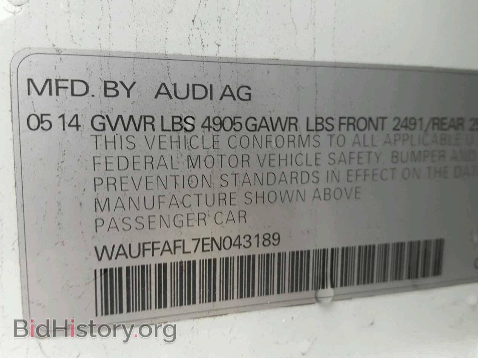2014 AUDI A4 - VIN: WAUFFAFL7EN043189 - Фото 10