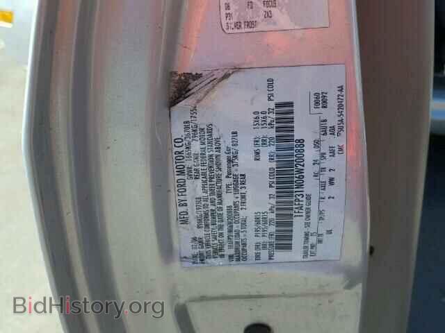 2006 FORD FOCUS - VIN: 1FAFP31N06W200888 - Фото 10